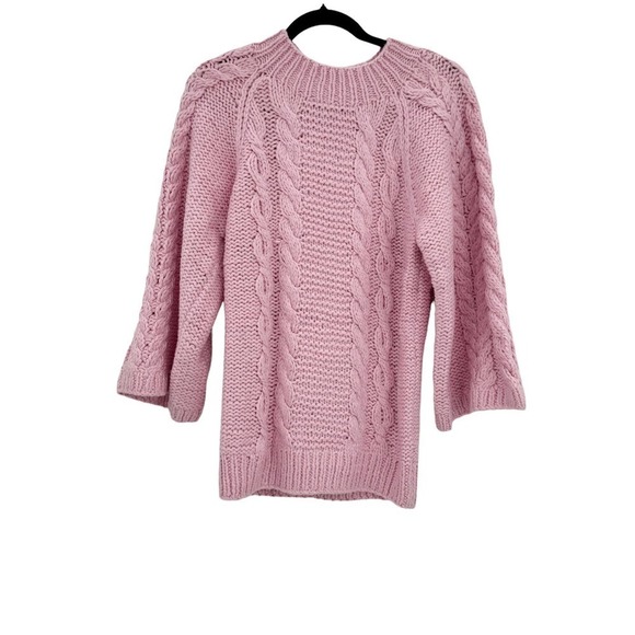 For Love & Lemons Andie Oversized Sweater in Light Pink Size XS NWT - Picture 5 of 12